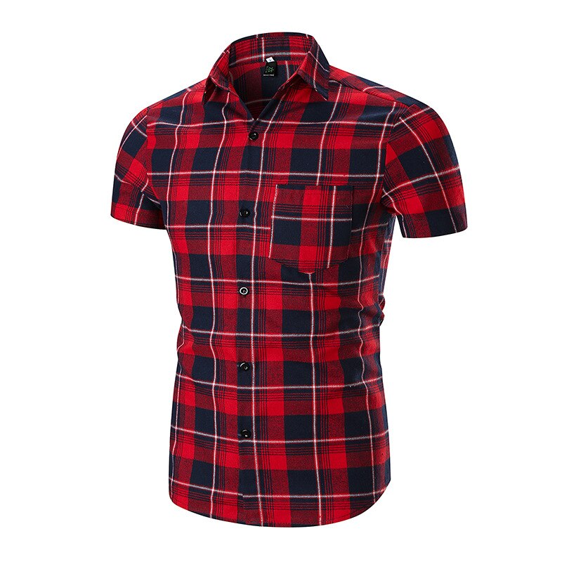 Gestreept overhemd casual heren overhemd met korte mouwen: Rrd / M