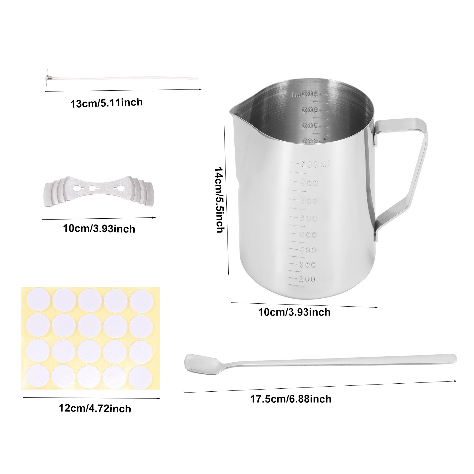 DIY Candle Making Kit Handmade Candle Making Tools DIY Candle Maker Pot Stirring Spoon Candle Wick Crafts Supplies
