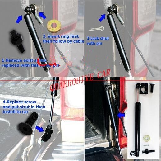 QDAEROHIVE rear gate strut shock tail gate gas slow down for FORD RANGER T6 T7 XL PX XLT WILDTRAK by