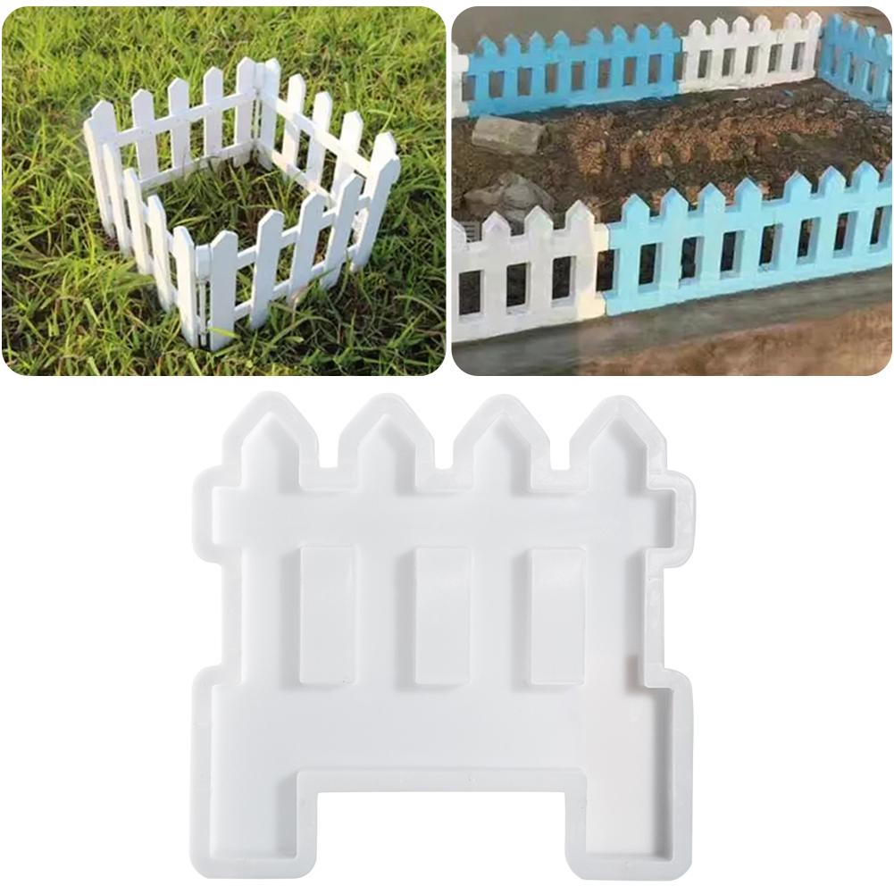 Small Fence Plastic Mold Concrete Cement Garden Pool Floor Tile Fence Flower Pool Brick Plastic Mould Lawn Yard Craft Decoration