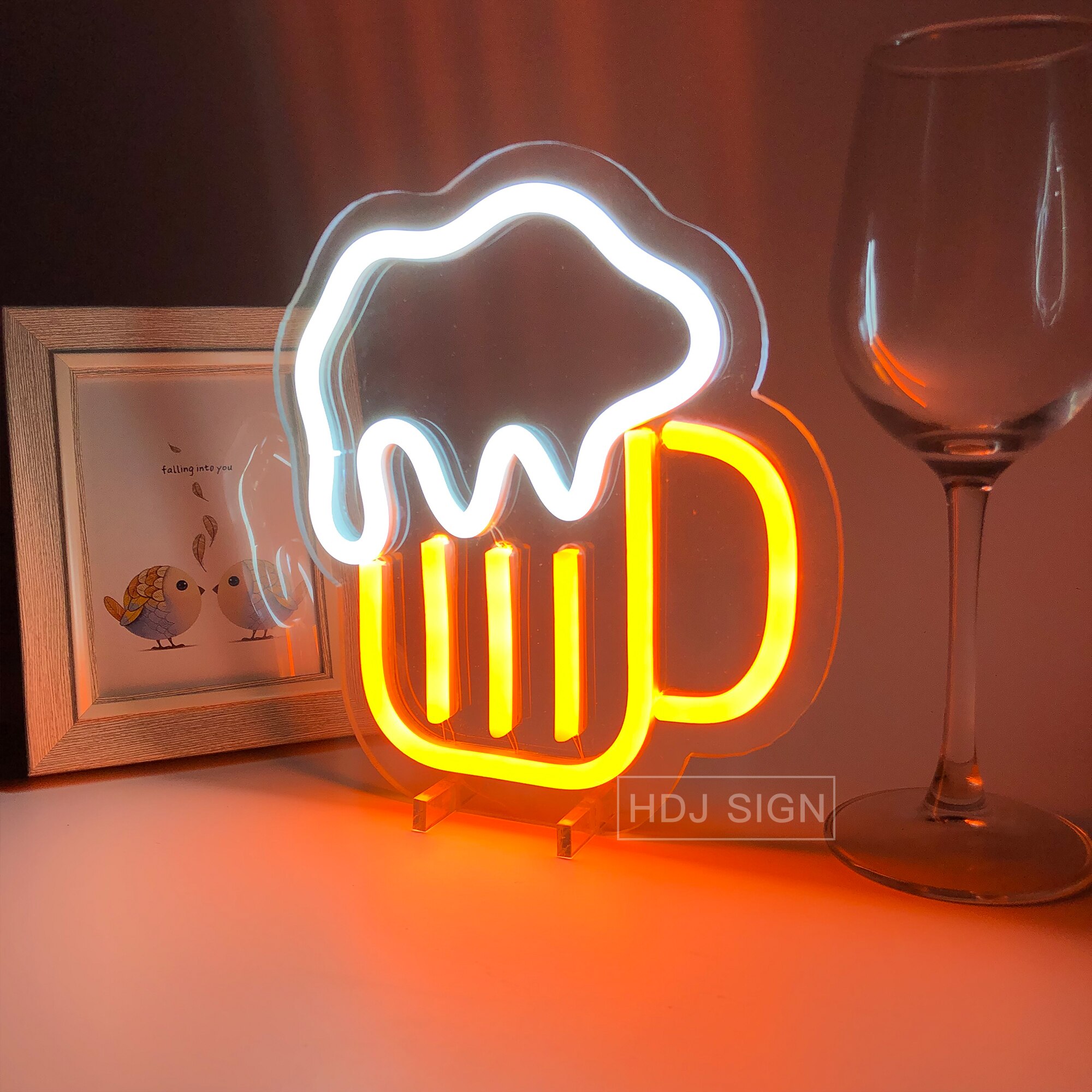 Beer Logo Neon Light Sign USB Plug Bar Desk Decor For Bar Club Pub Store Studio Table Decoration Illuminated Night Light