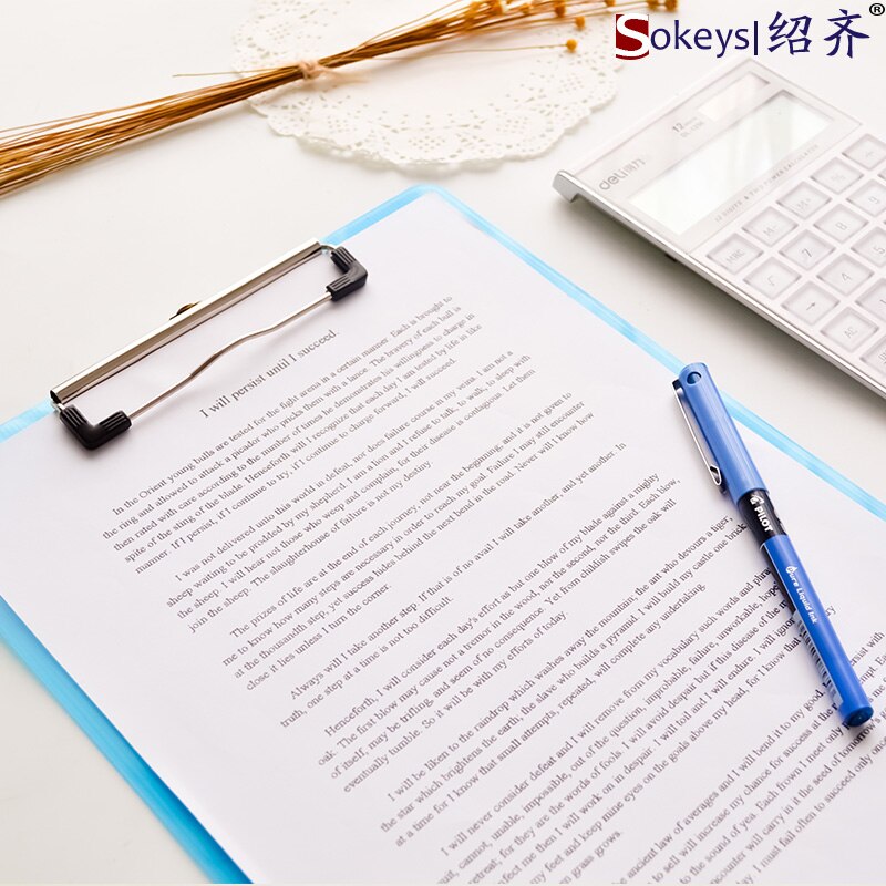 A5/A4 Plastic Clipboard Metal Clip Thick Paper Writing Plate Note Pad Board