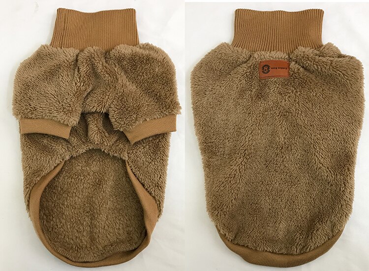 Abrigo de invierno para perros Pug ropa Bulldog francés Poodle Bichon Pomeranian Schnauzer Corgi perro ropa abrigo Hoodies: Brown / M