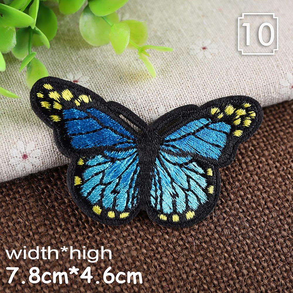 DIY Nadel Kunst Handwerk Kleidung Patches Kleidung Multicolor Schmetterling Stickerei Patch Appliques Abzeichen Aufkleber Für Kleidung: J
