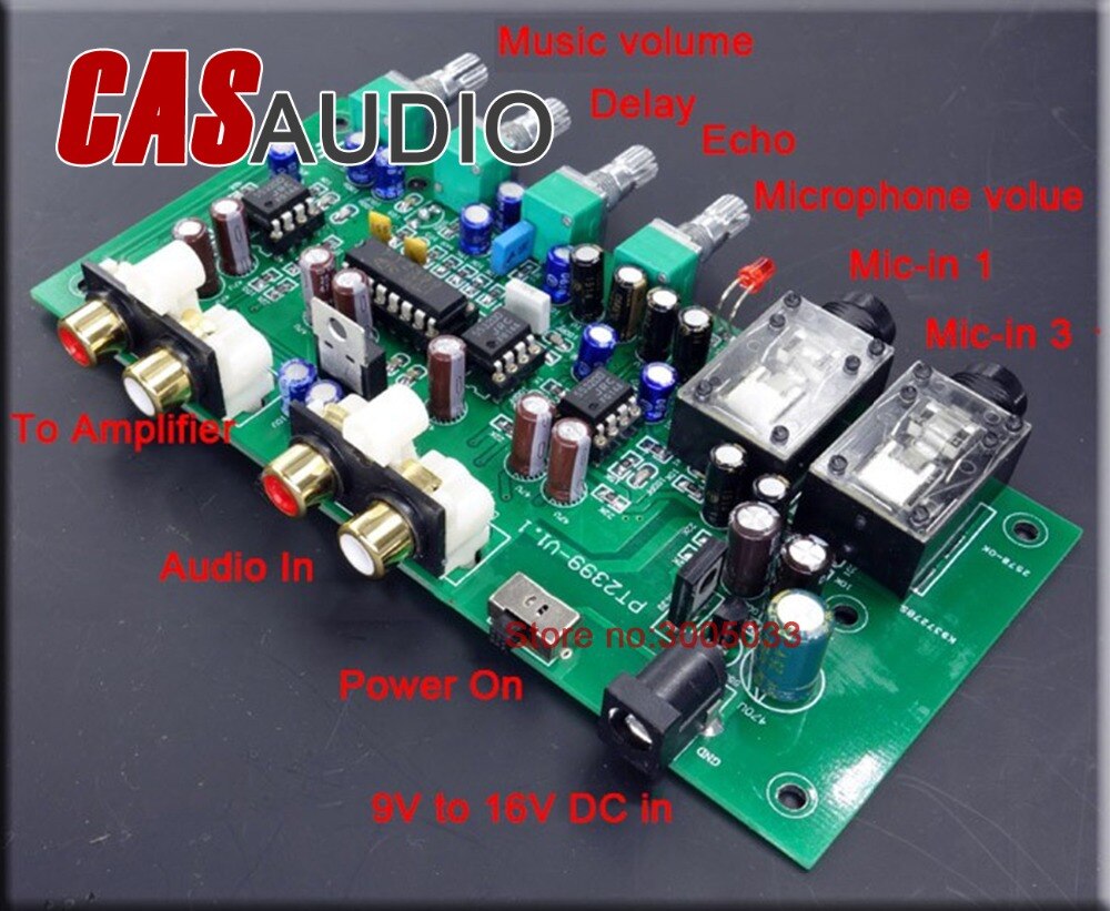 Assembled Microphone Mixer Sound Processor Controller Preamp For Karaoke Or PA