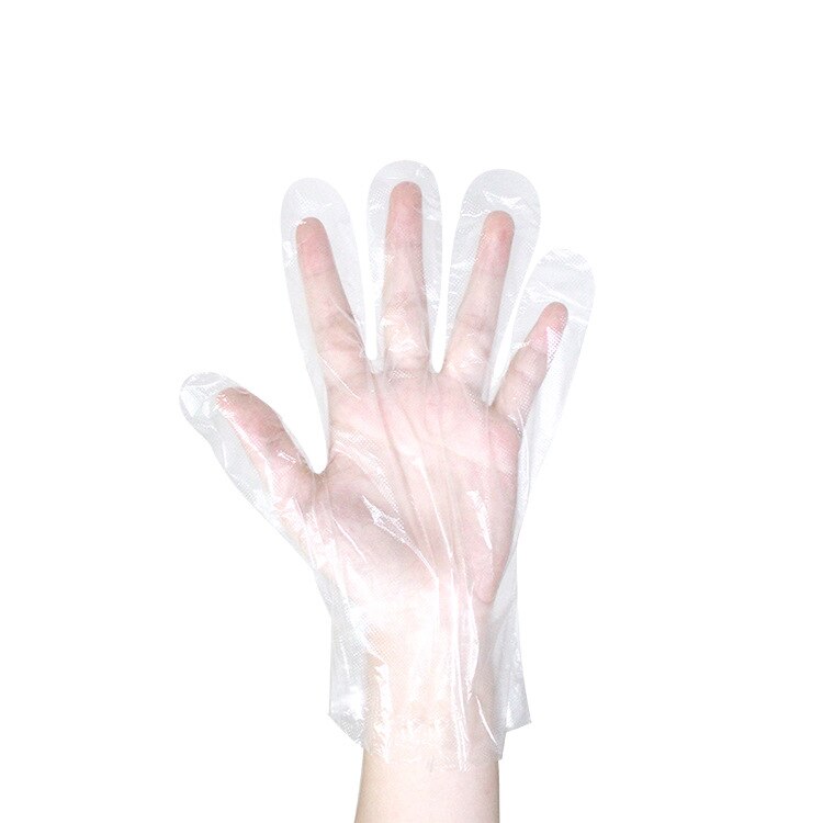Guantes desechables de plástico transparente para cocina, manoplas sanitarias de un solo uso para el hogar y el baño, 100-500 Uds.