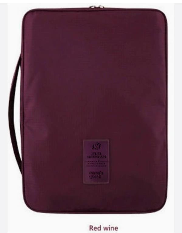 Overhemdtas voor buiten, stropdastas, multifunctionele opbergtas voor zakenreizen, handtas voor het organiseren van kleding: Bordeauxrood