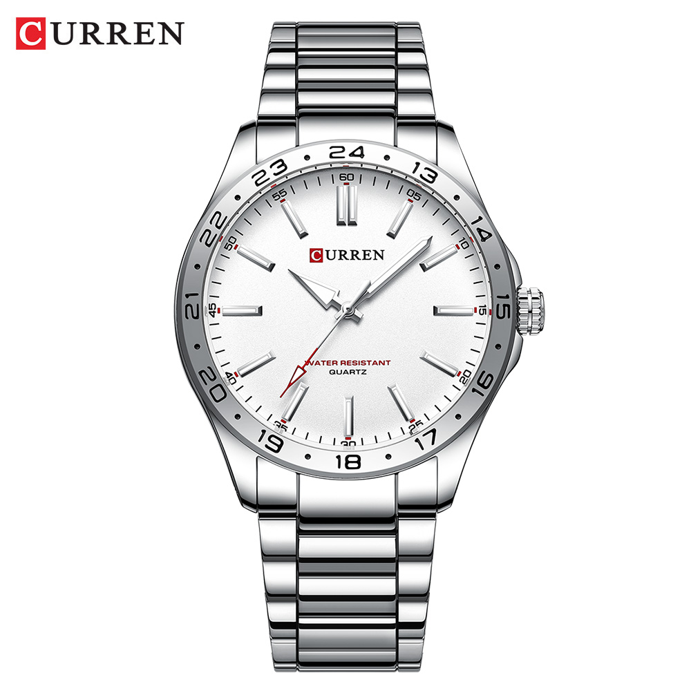 CURREN Mannen Mode Ultra Dunne Horloges Eenvoudige Mannen Business Rvs Quartz Horloge Casual Horloge Voor Man Relogio Masculino: Coffee