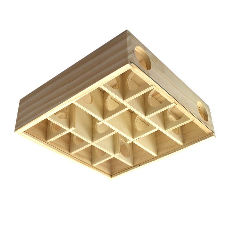 Hamster Maze Meago Natural Wood Toy with Acrylic Cover Dwarf Mouse Cage Tubes Gerbil Maze for Small Furry Animals