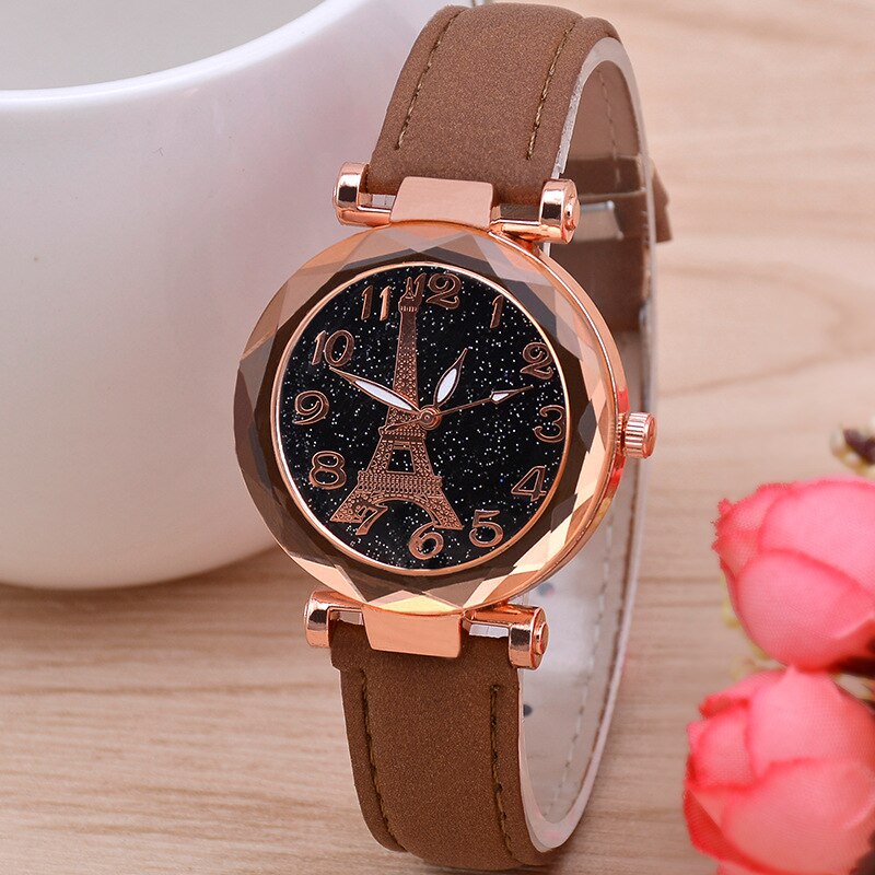 Casual Starry Sky Watches for Women Leather Band Ladies Quartz Wrist Watches Women Watches Laides Clock Relogio Feminino