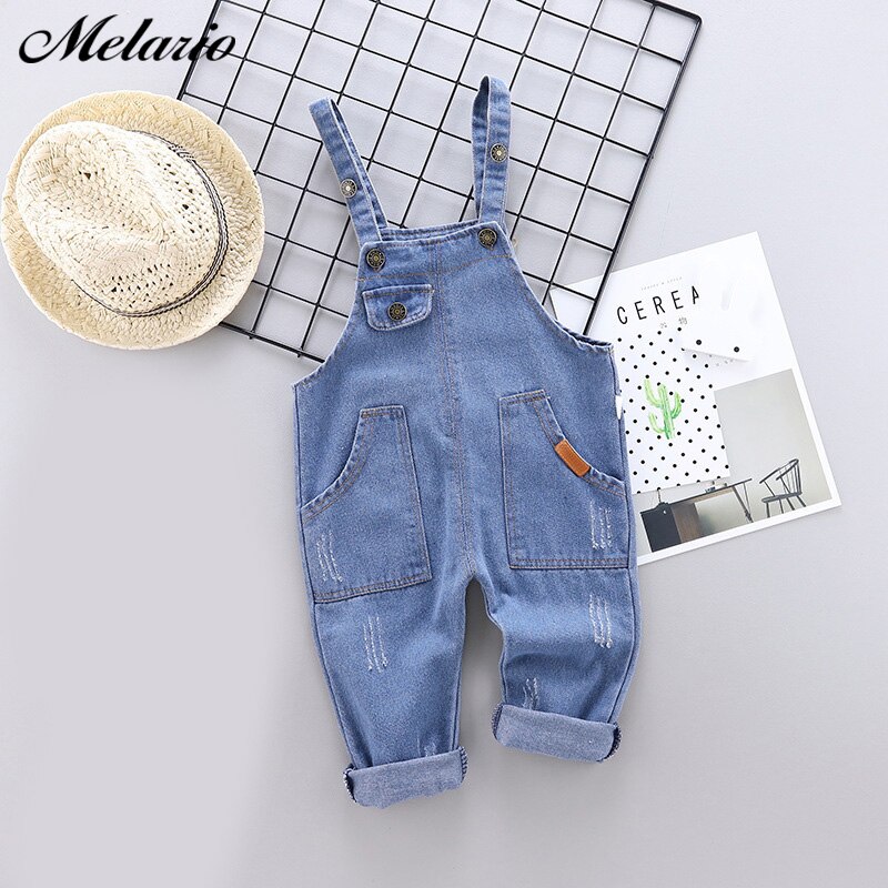 Melario niños monos de verano niños niñas overoles de mezclilla Jeans Denim para niño bebé niña mono suelto Casual mono