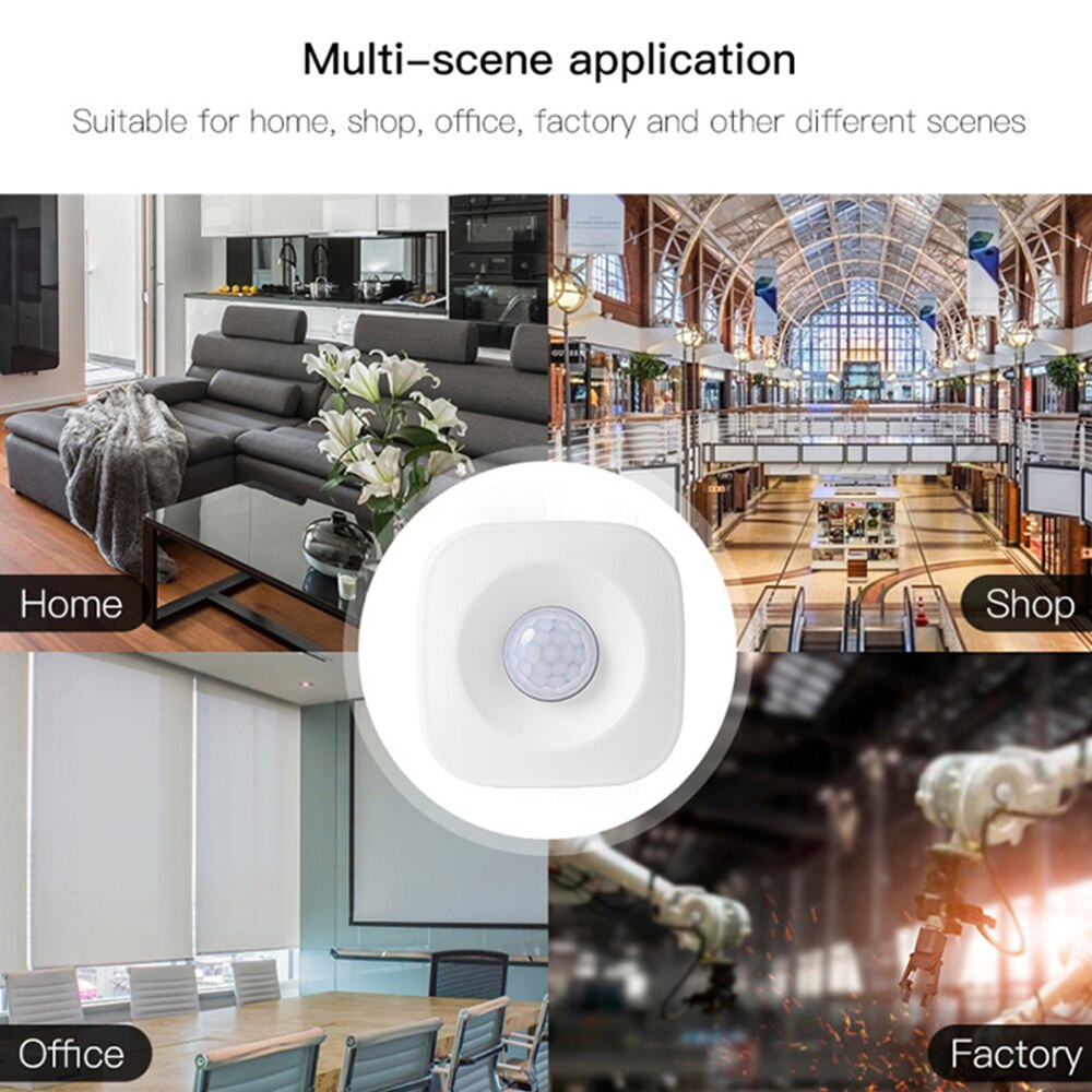 Tuya PIR Sensor Motion Detector Smart Life APP Scenario Set Movement WIFI Sensor Wireless Home Security System Works With Alexa