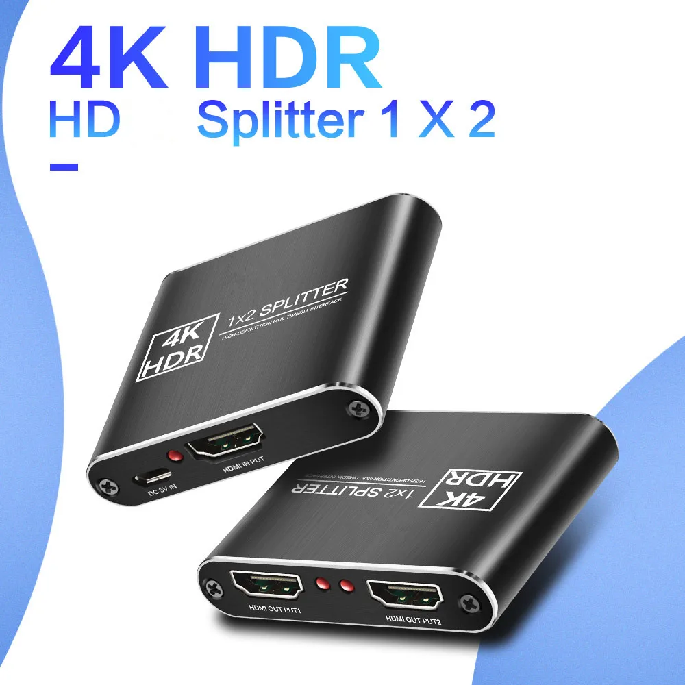 4K HDMI-kompatibel Splitter Volle HD 1080p HDMI-kompatibel Schalter 1X2 Splitter 1 in 2 Out verstärker Dual Display Für HDTV DVD