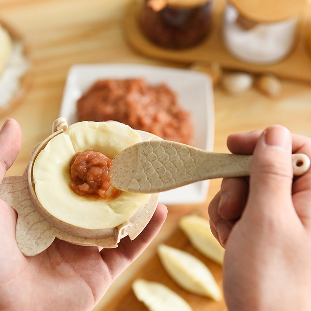 Envoltura Dumpling de paja de trigo cortador para pastelería molde de ravioles utensilios de cocina Color aleatorio