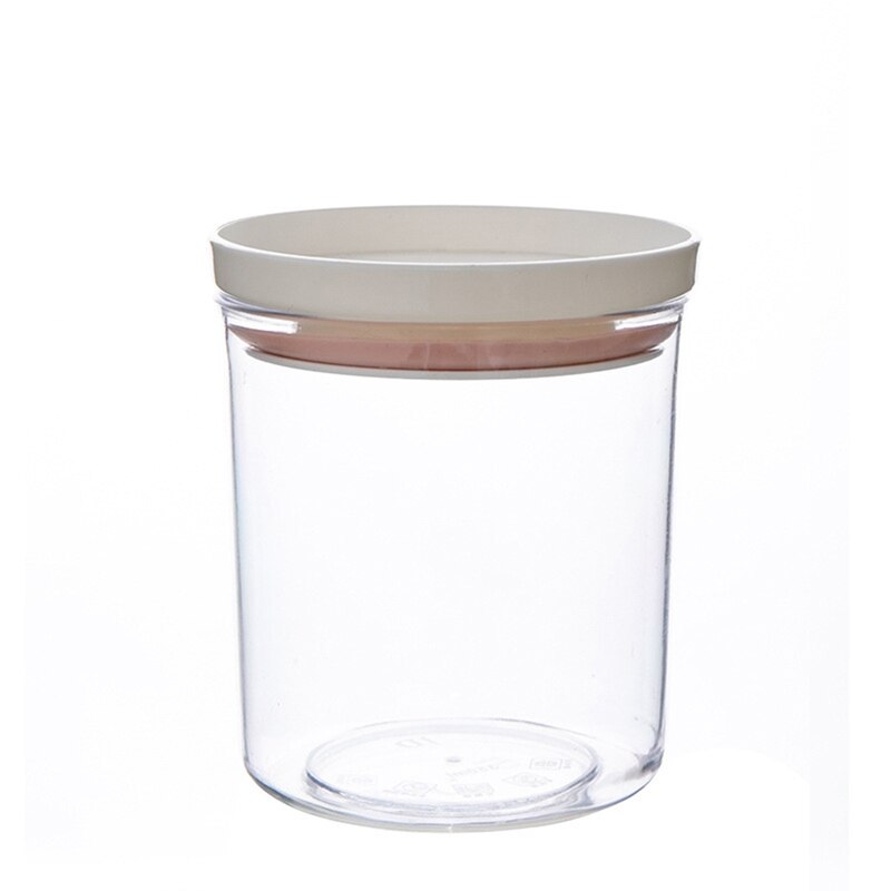 Snoeppot voor specerijen glazen transparante container glazen potten met deksels koekjestrommel keukenpotten en deksels: Roze 350ml