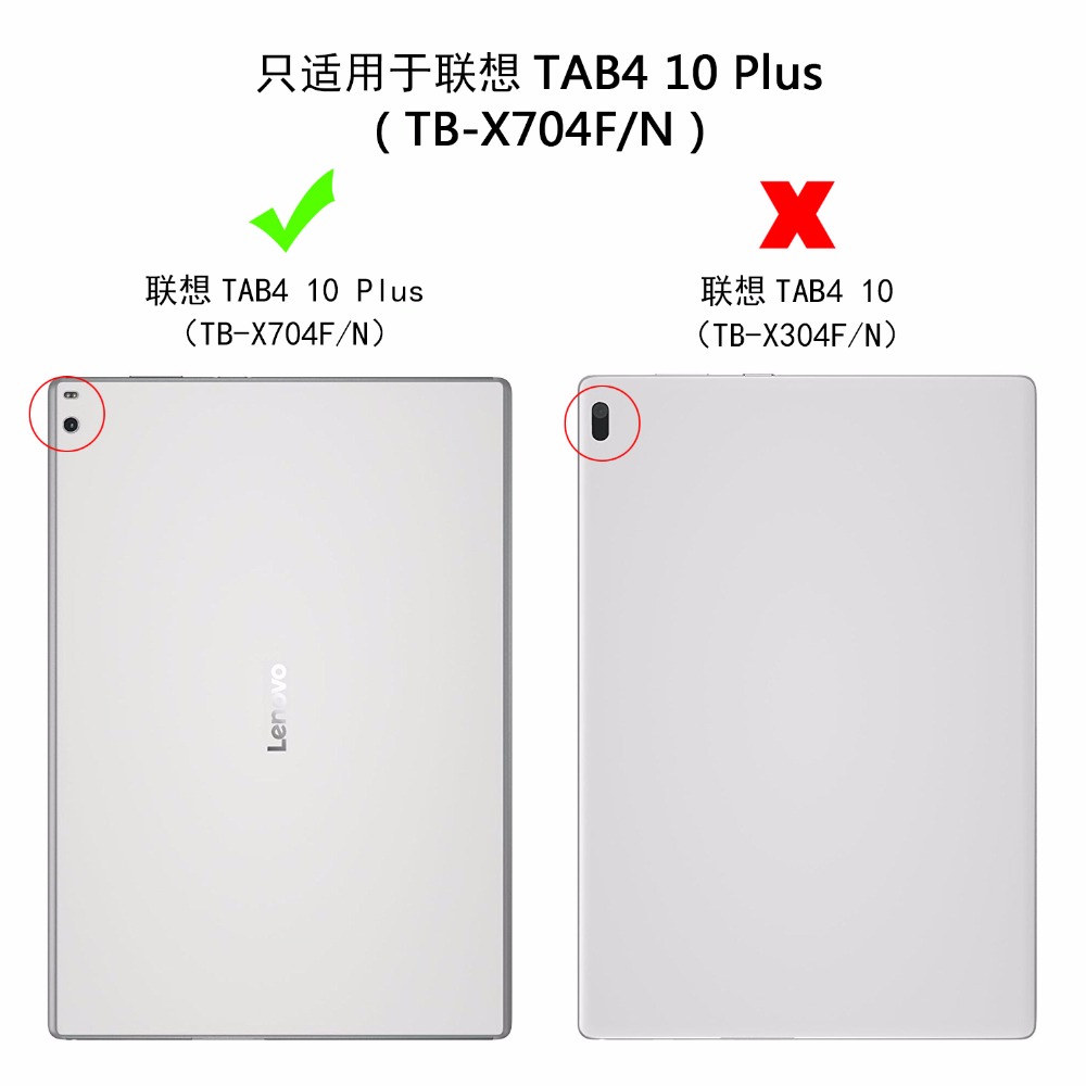 Voor lenovo tab 4 10 plus tb -x704f/x704n/x704l tablethoes voor lenovo tab 4 10 plus smart flip leren standaardhoes + stylus