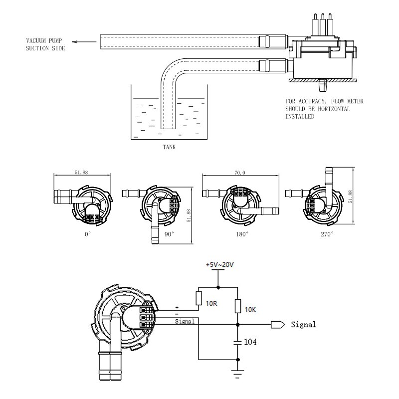 Hose Barb End Water Flow Sensor Meter Flow Meter Counter Drink Coffee Machine Water Heater Hose Fitting End Water Flow Sensor