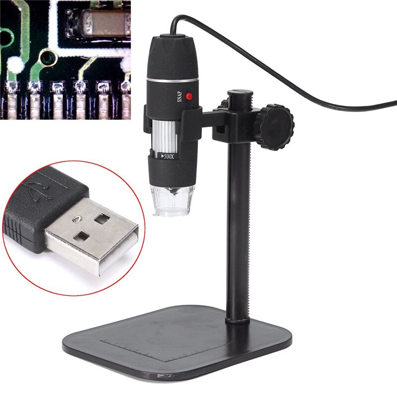 Daniu Usb 8 Led 50X-500X 2MP Digitale Microscoop Borescope Vergrootglas Video Camera Hd Microscoop Endoscoop Inspectie Camera