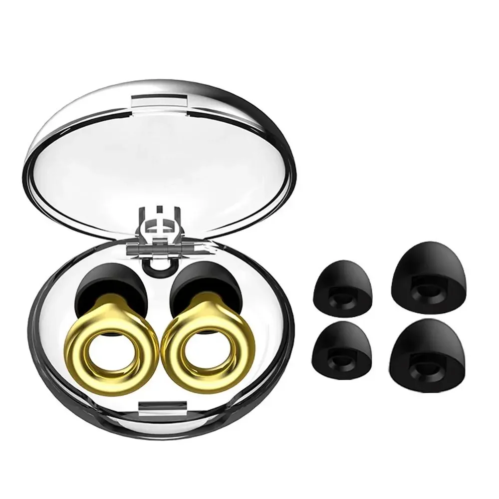 Siliconen oordopjes voor zwemmen Slaap Ruisonderdrukking Ruisonderdrukking-Geluiddicht Verminder storingen - lus Oordopjes Benodigdheden: Goud