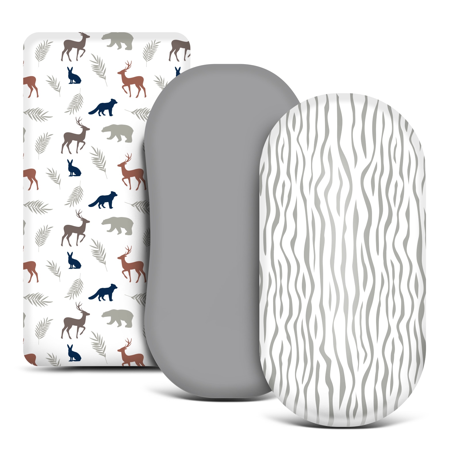 Baby-korbwiege Blatt einstellen-3 Pack Ultra Weiche dehnbar Wiege Blätter, passen für Stubenwagen Matratze Pad Abdeckung, unisex Jungen &Ampere; Mädchen