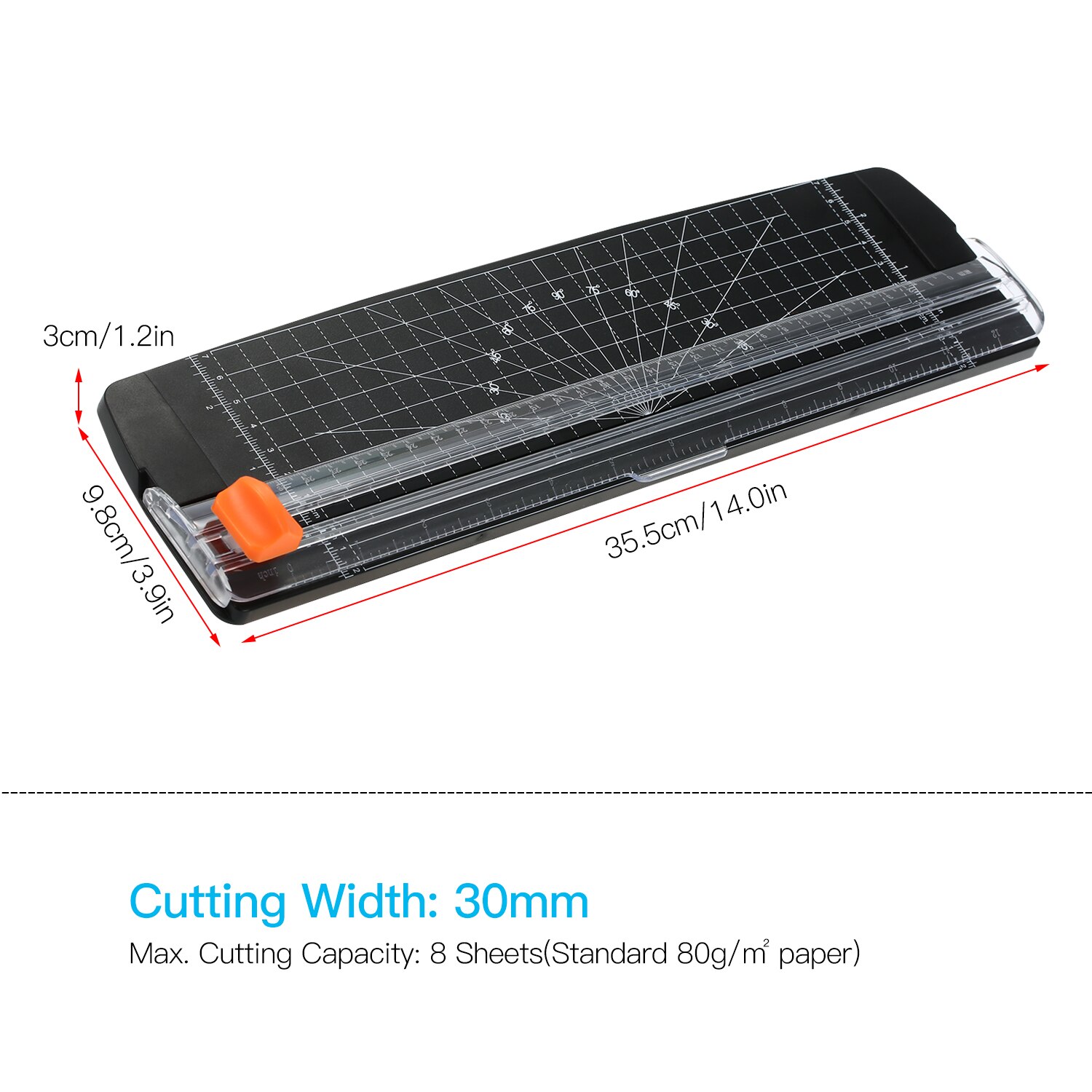 Aibecy Portable Paper Trimmer A4 Size Paper Cutter Cutting Machine 12 Inch Cutting Width for Craft Paper Photo Laminated Paper