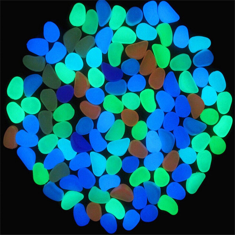 Luminous Stone Glow In Dark Garden Pebbles Glow Stones for Outdoor Lawn Walkways Home Decoration Fish Tank Aquarium Rocks