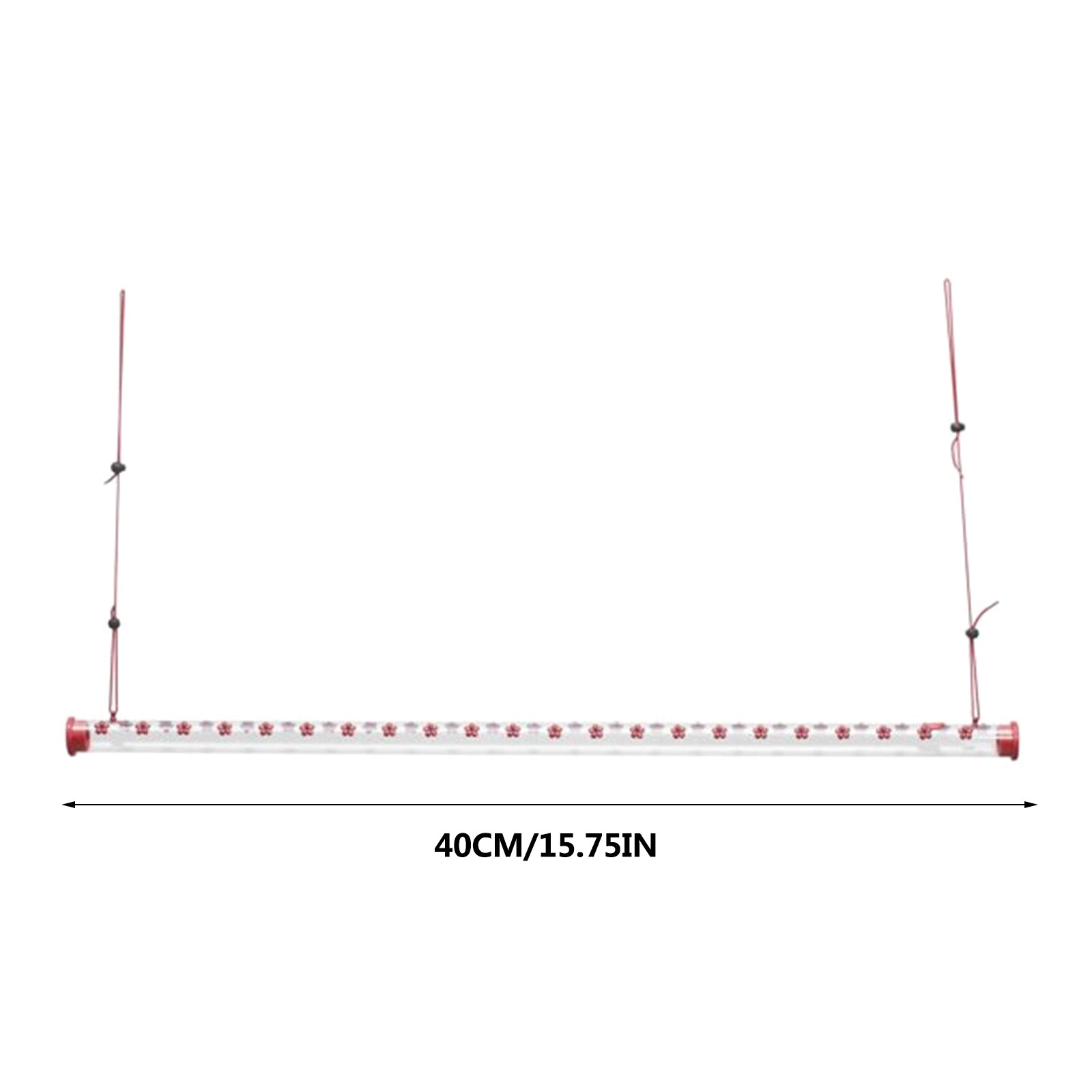 Best Hummingbird Feeder with Hole Birds Feeding Transparent Pipe Easy to Use Household Garden Feeding Supplies: 40cm