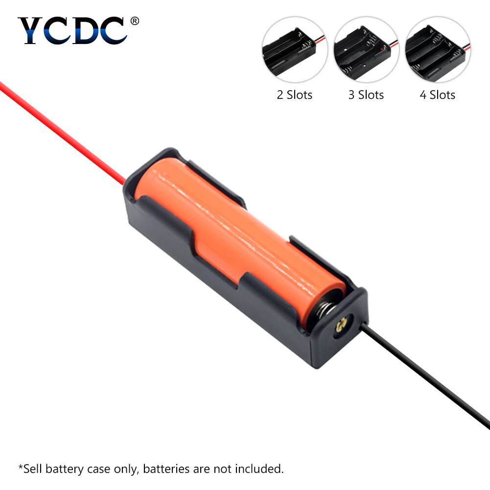 Abs Plastic 18650 Batterij Case Houder Opbergdoos Met Lead Wire Kabel Voor 1 2 3 4 Stuks 18650 Batterijen