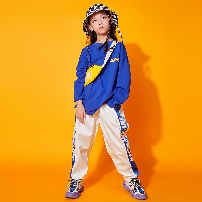 Kinderen coole hiphop danskleding oversized sweatshirt tops joggingbroeken meisjes jongens jazz dans kostuum kleding dragen festival outfit
