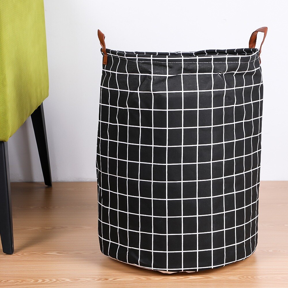 Panier de rangement rond large, sac à linge, bac d'organisation, pour vêtements, jouets, rabattable avec une grande capacité, 1 pièce: 1-K