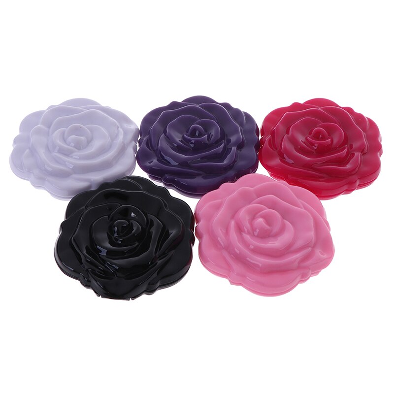 Double Side Make Up Mirror Mini Rose Flower Make Up Mirror Compact Portable Girls Pocket Mirror Unique