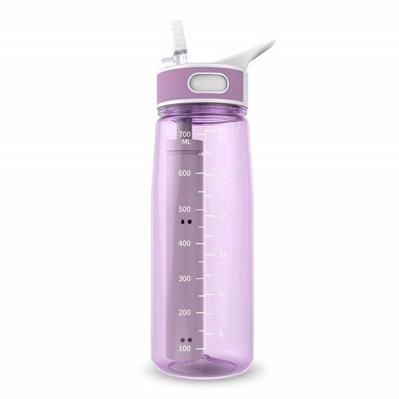 Flaske joy vandflaske med filter , 27oz vandflaske med udskifteligt 2- trins filter bpa fri hulfiber membran filter