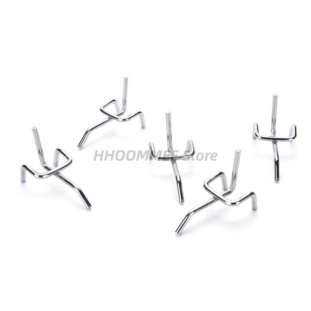 10PCS Steel Pegs Board Pegboard Hooks Garage Work Shop Storage Display Organization Steel Hanging Tool Storage Hooks