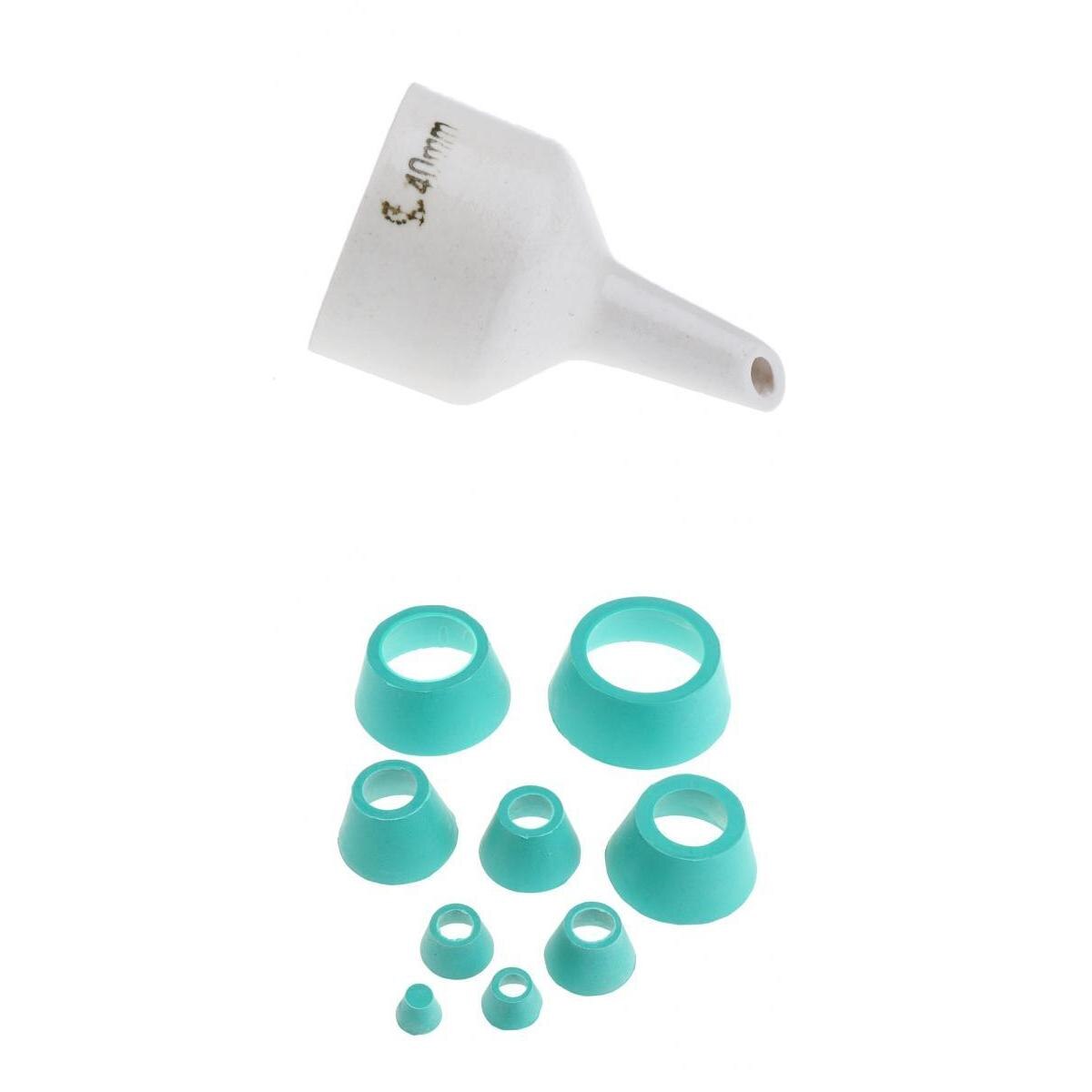 Pack of 9pcs Rubber Buchner Funnel Flask Tapered Filter Adapter Cone Set&amp;Porcelain Buchner Funnel Chemistry Labware 40mm