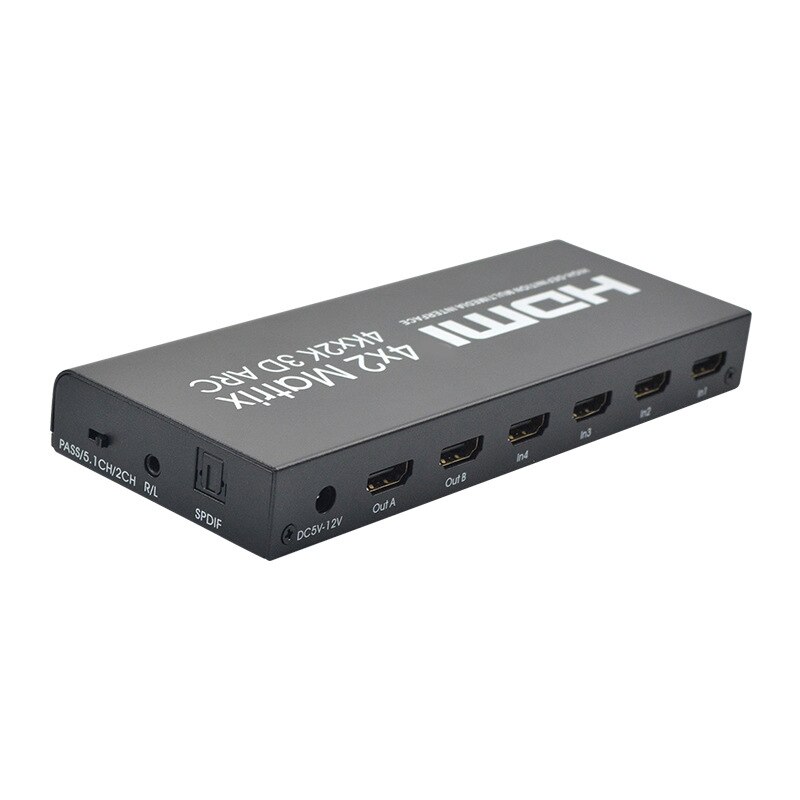 Hdmi matrix 4 x 2 hdmi 4 in 2 ud 4k 2k hdmi 4 x 2 switcher hdmi 1.4b eu-stik