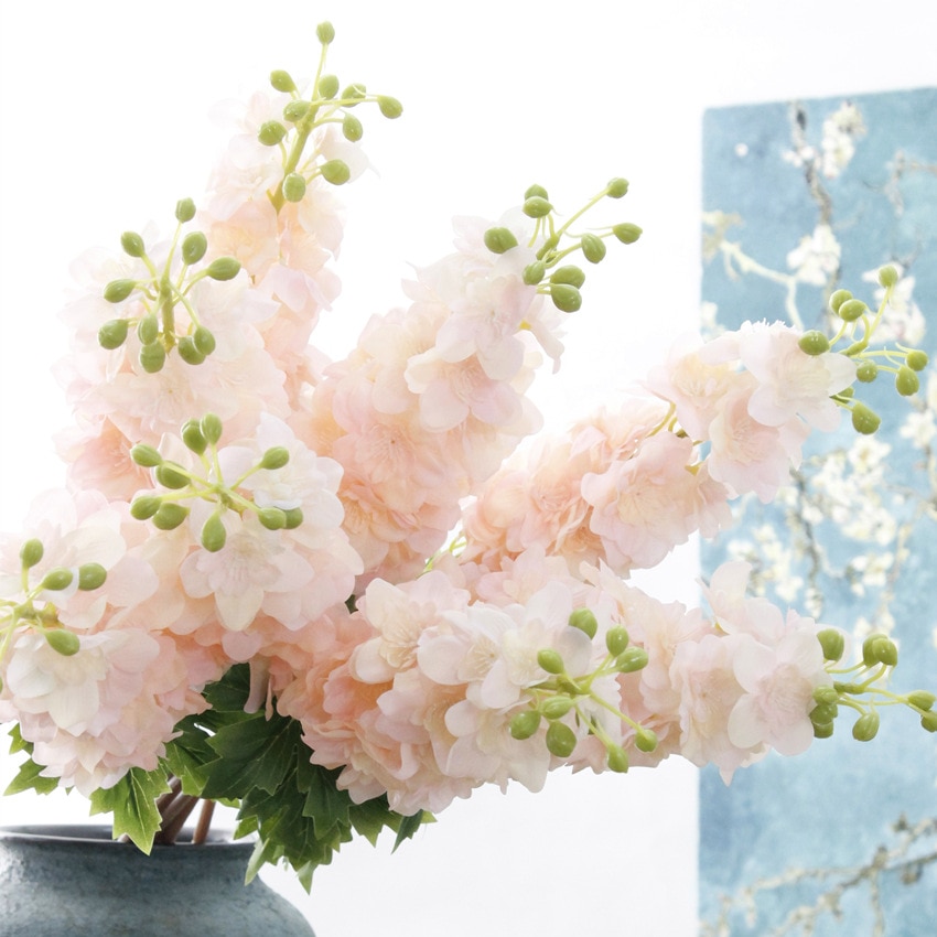 80CM látex Delphinium Jacinto flores artificiales continental PU flores boda simulación flor decoración del hogar