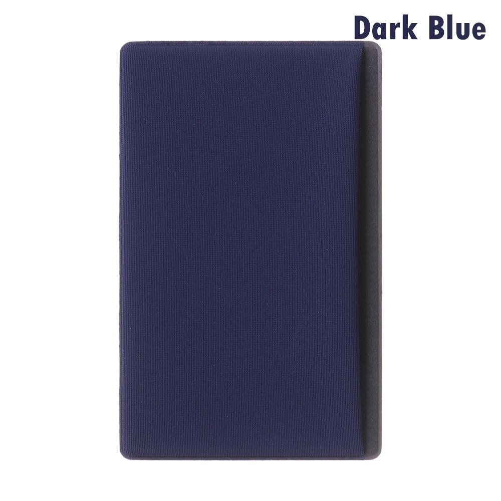 Stretch Lijm Mobiele Telefoon Id Credit Card Holder Vrouwen Mannen Sticker Pocket Wallet Case Kaarthouder Voor Mobiele telefoon: dark blue