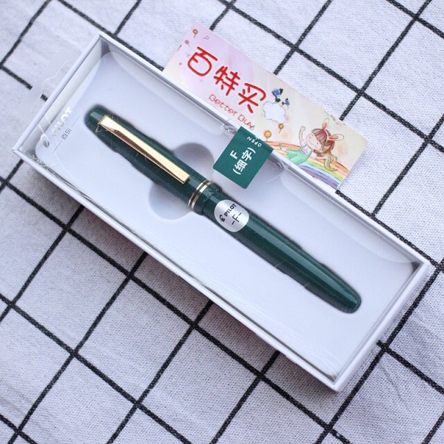 PILOT 78g 78g+ 22k golden Transparent color original Iridium fountain pen students practice calligraphy ef f m nib: Green / M
