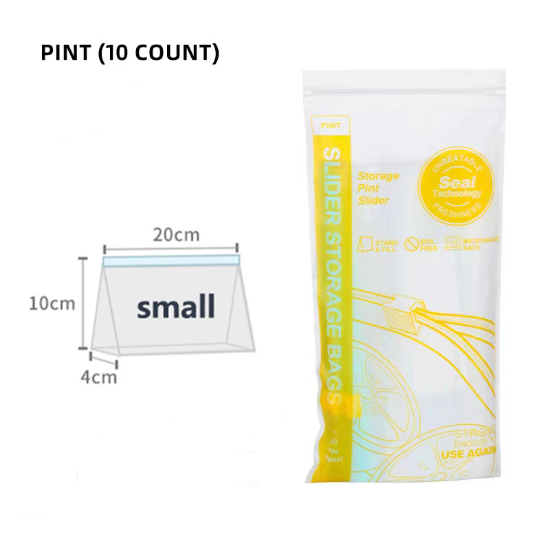 Ruoan säilytyspussit bpa-vapaat pakastuspussit vuotamattomat uudelleenkäytettävät tuorepussit vetoketjulliset säilytyspussit tiivistetyt pussit: Vaalean harmaa