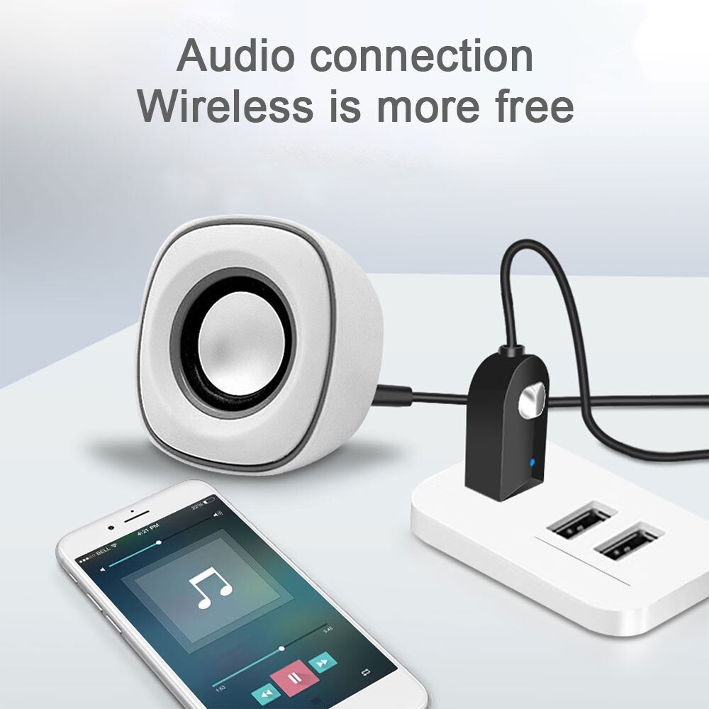 Audio Adapter Voor Auto 3.5Mm Jack Usb Bluetooth-Compatibel 5.0 Ontvanger Speaker Auto Handenvrij Car Kit Audio Muziek zender