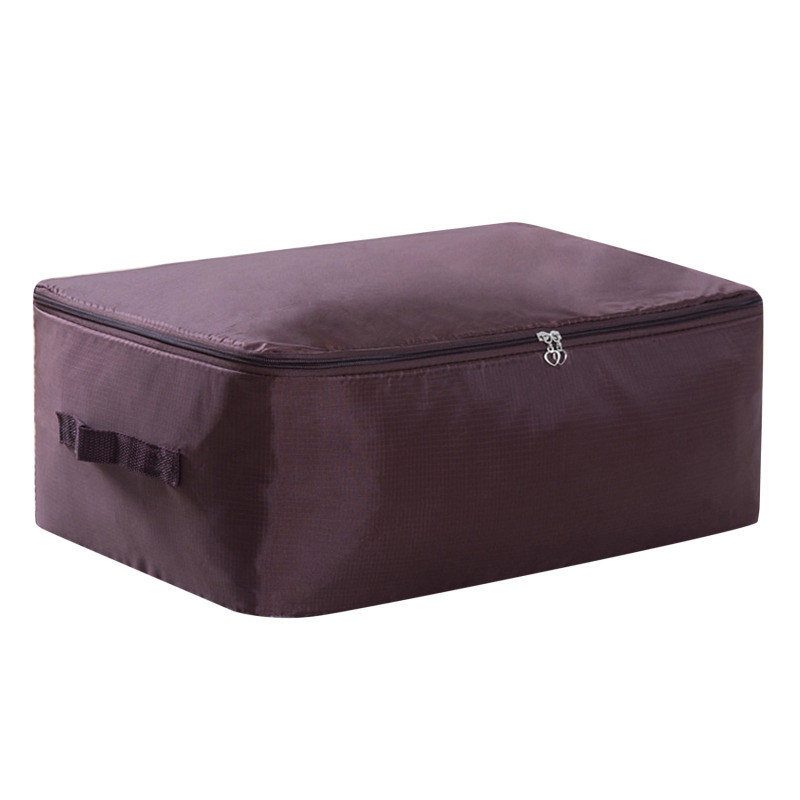Bolsa de almacenamiento de edredón, organizador Oxford, organizadores de armario de gran capacidad, manta, bolsas de almacenamiento con cremallera a prueba de polvo, caja de almacenamiento para guardarropa: S / Caqui oscuro