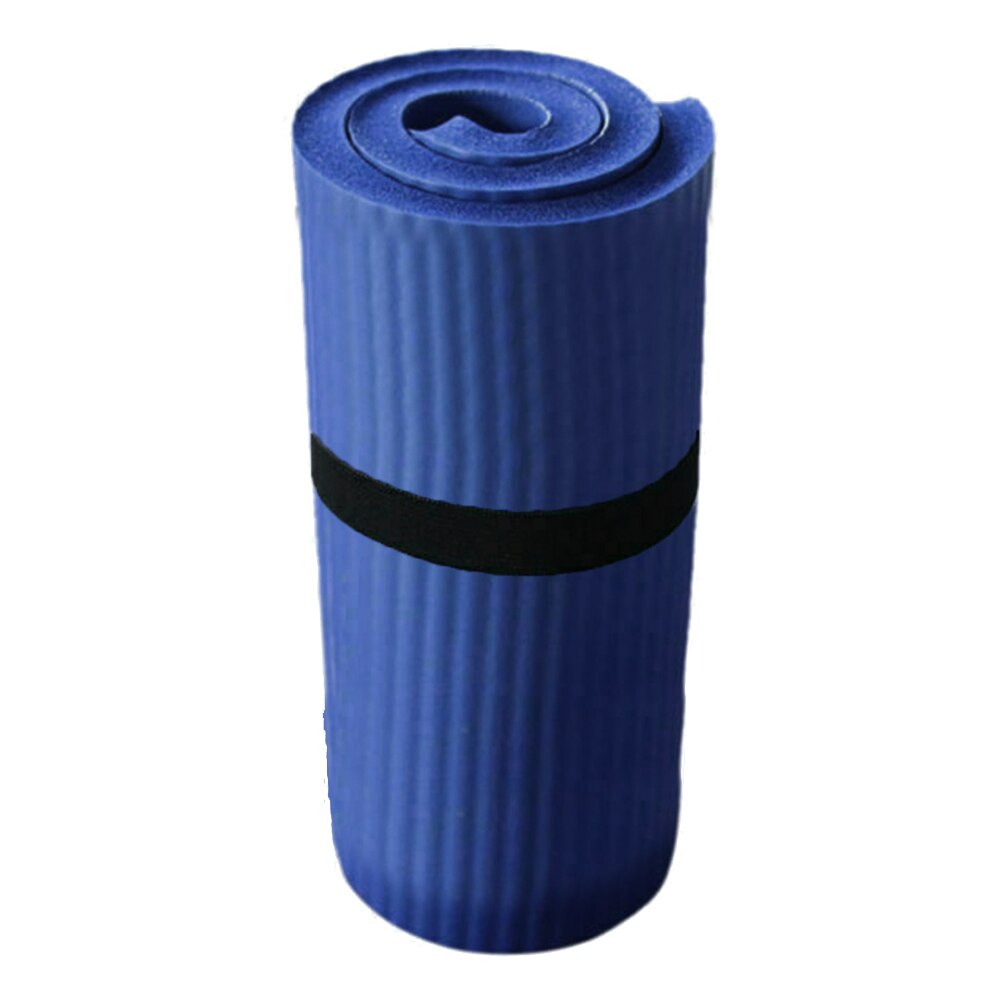 Yoga pilates matta tjock träning gym halkfri träning 15mm fitness mattor  b99: Blå