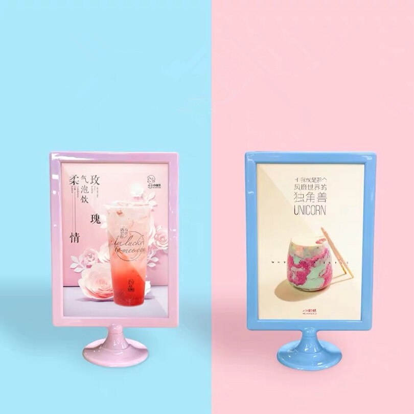 A6 Menu Paper Frame 10X15CM Menu Holder Stand Picture Photo Frame Desk Sign Label Holder Stand Display Rack