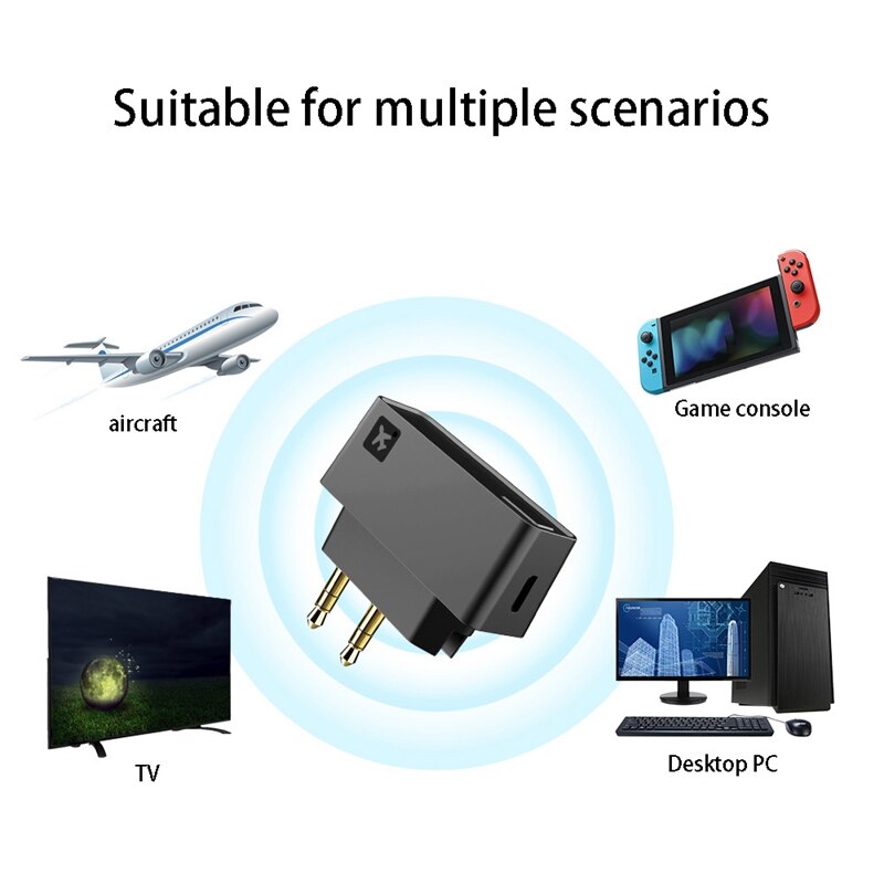 Bluetooth 5.0 Draadloze Zender Vliegtuigen Zender Bluetooth O Adapter Voor Airlines Entertainment Systeem