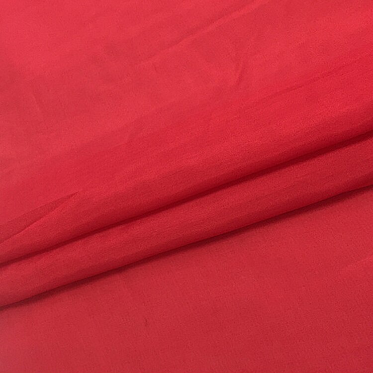 Plain red natural silk cotton blended fabric mix silk fabric 137cm width 10momme,SCT734
