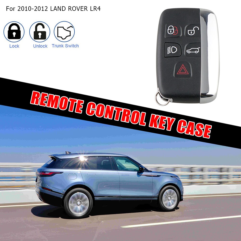 Shell Replacement Car Remote Key Shell Replacement for LAND ROVER LR4 Range Rover 5 Buttons Remote Key Fob Case