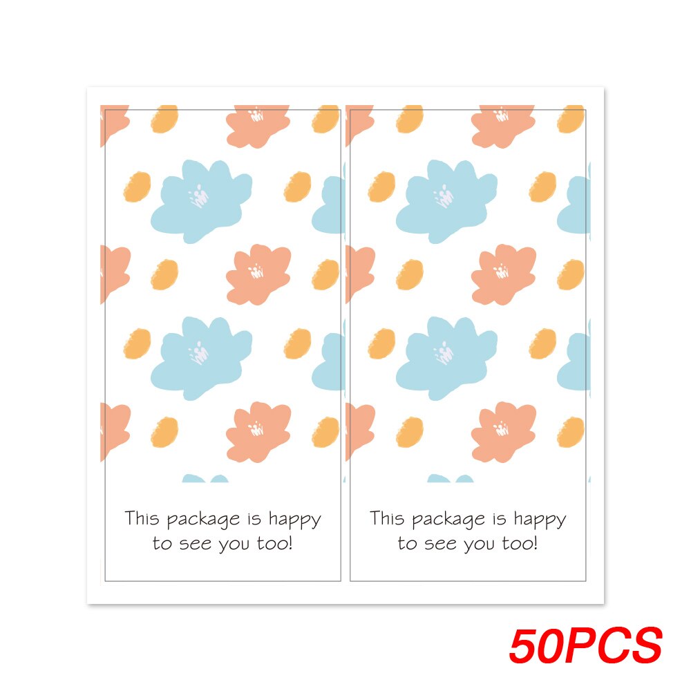 20-50pcs This Package Nice To Meet You Too Sticker Seal Label Thank You Small Business Handmade Merchandise Decoration Stickers: YH163-50pcs