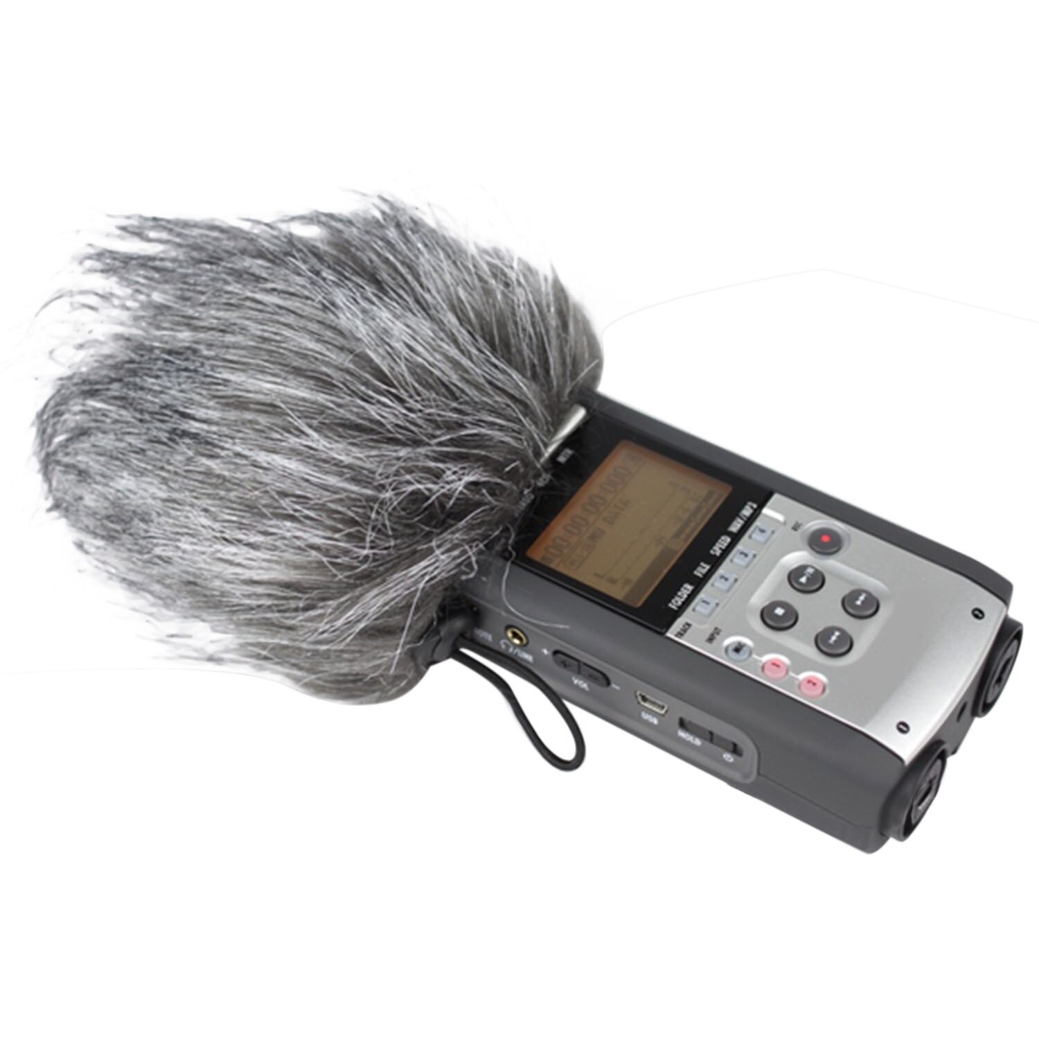 Besegad Harige Microfoon Voorruit Mof Kunstmatige Bont Mic Voorruit Wind Muff Voor Zoom H1 H2N H4N Q3 Q3HD Sony D50 recorder