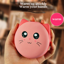 Chauffe-poche mignon chauffe-main 4000mAh électrique Rechargeable batterie externe pour téléphone chargeur kawaii