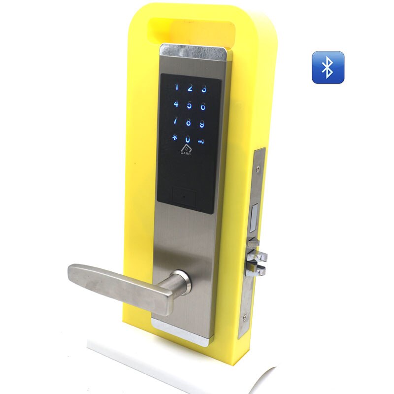 Smart IC card lock Intelligent Bluetooth Electronic touch keypad Door Lock with APP remote control: Silver